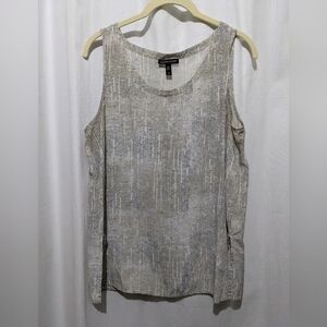 Eileen Fisher Renew Metaphor Printed 100% Silk CDC Tank